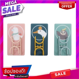 ขอแขวนเทปกาว PLIM RUB102207 3 ชิ้น ขอแขวนผ้า WASH BASIN HOOK RUB102207 MIXCOLOR(1X3 อุปกรณ์จัดเก็บเสื้อผ้า