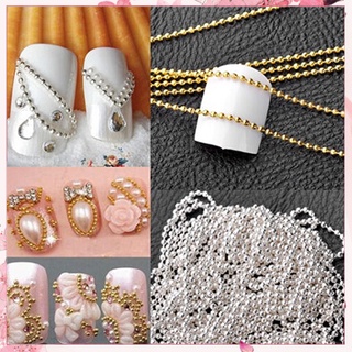 &lt;Sale&gt; 5m Beads Line Chain for Acrylic Nail Art 3D False Tips DIY Decoration Manicure