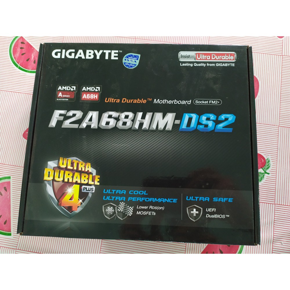 Mainboard เมนบอร์ด FM2+ Gigabyte F2A68HM-DS2 + CPU Athlon 860K มัดรวม มีประกัน มือสอง