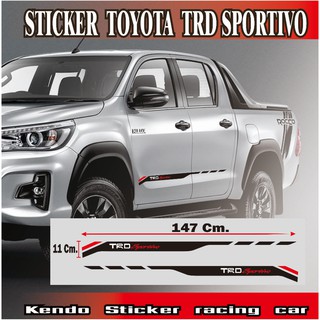 สติ๊กเกอร์ติดข้างประตูรถยนต์  TOYOTA TRD SPORTIVO