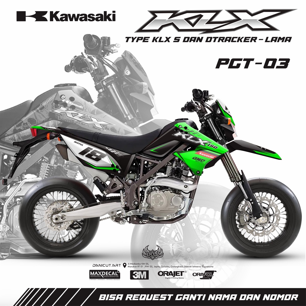สติ ๊ กเกอร ์ รูปลอก KLX S & DTRACKER - lama,old🌹 - {PGT-03 }