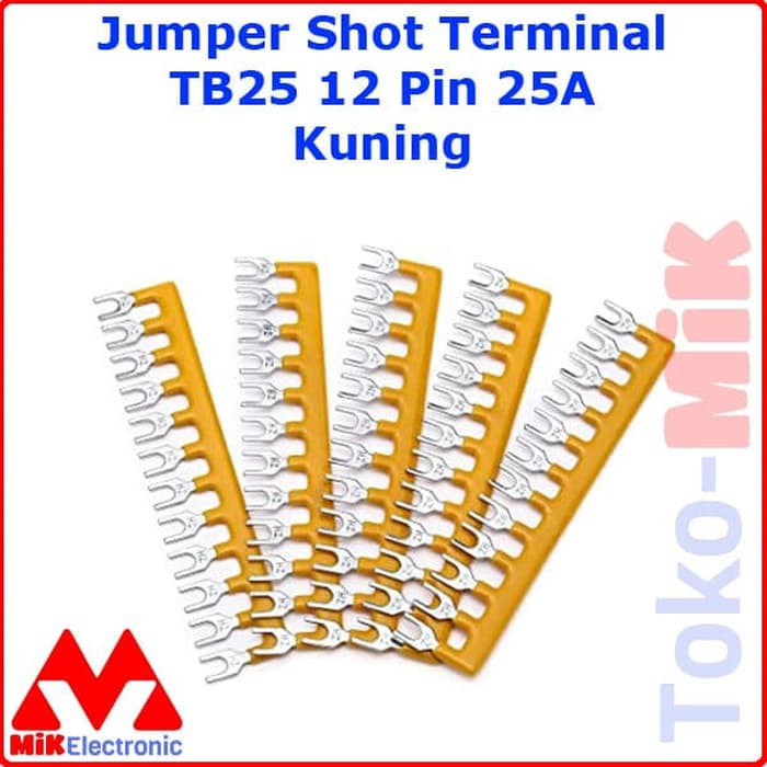 SKUN JUMPER SHORT FOR TERMINAL BLOCK TB25 TB-25 4MM 25A สีเหลือง