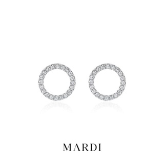 Mardi Jewelry ต่างหูเงินแท้กลม Dora Circle Earrings 1 คู่