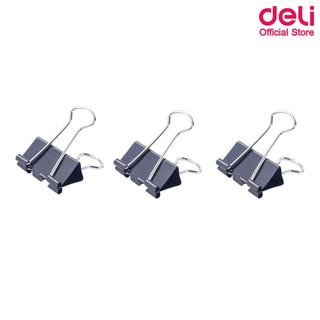 Deli 38564 Binder Clips 25 mm คลิปหนีบกระดาษ ขนาด 25 mm แพค12ชิ้น