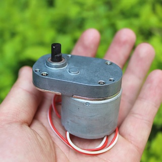 7-shaped DC Gear Motor Full Metal Gearbox Speed Reduction Motor with Metal Shell, DC 5V-12V Micro Motor, Shaft Diameter