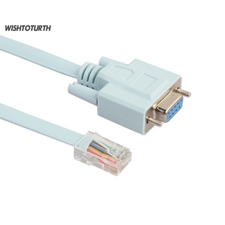 Wt| 5ฟุต 9Pin Db9 Serial Rs232 To Rj45 Cat5 อีเธอร์เน็ตคอนโซลสายเคเบิ้ลสําหรับ Cisco