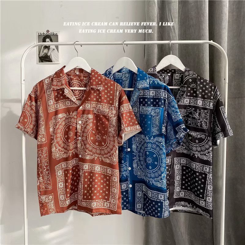 เสื้อฮาวาย สินค้ามาใหม่ hawaii สำหรับผู้ชาย ผ้านิ่มขึ้น สไตล์เกาหลีมาแรง ฮาวายสไตล์เกาหลี เสื้อเชิ้ต