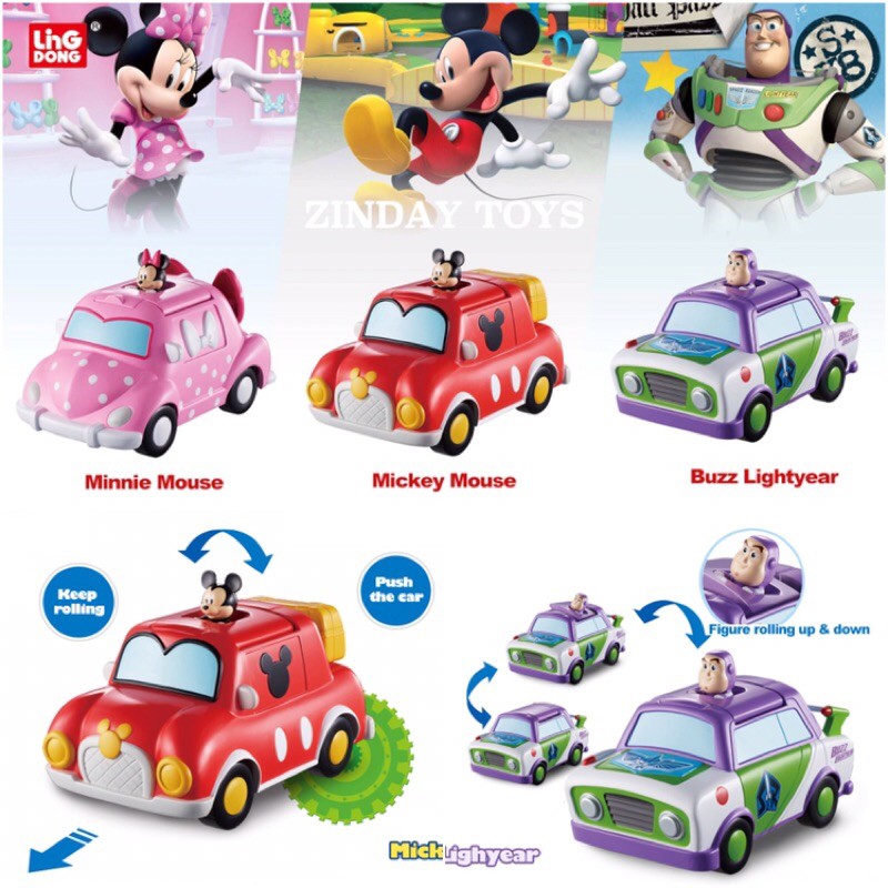 ลิขสิทธิ์แท้💯 รถลานหลังคาหมุนได้ Disney Flippin &amp; Movin Car Buzz Lightyear Mickey