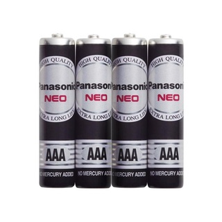 Chaixing Home ถ่านไฟฉาย NEO PANASONIC รุ่น R03NT/4SL AAA (แพ็ค 4 ชิ้น) สีดำ