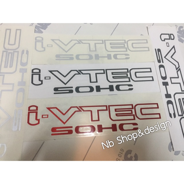 สติ๊กเกอร์ i-VTEC ขนาด 2”x9” (ราคาต่อ​ 1คู่)