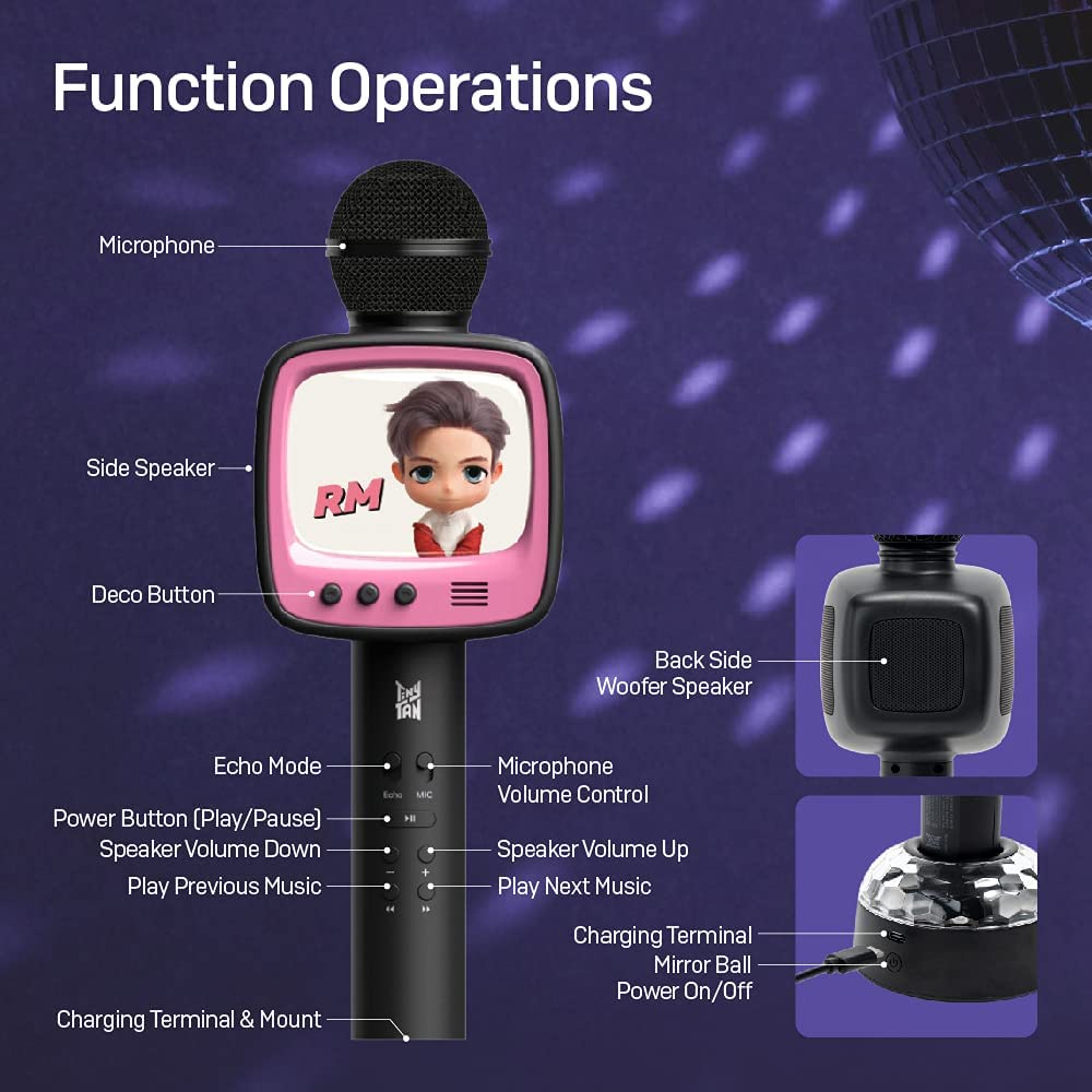 BTS Official TinyTAN Bluetooth Microphone Wireless Karaoke - spsr5yr1io ...