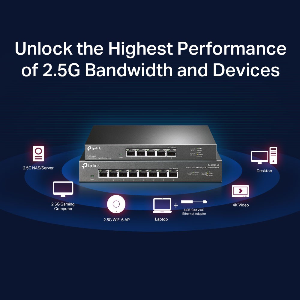 TP-Link TL-SG108-M2 8-Port 2.5G Desktop Switch