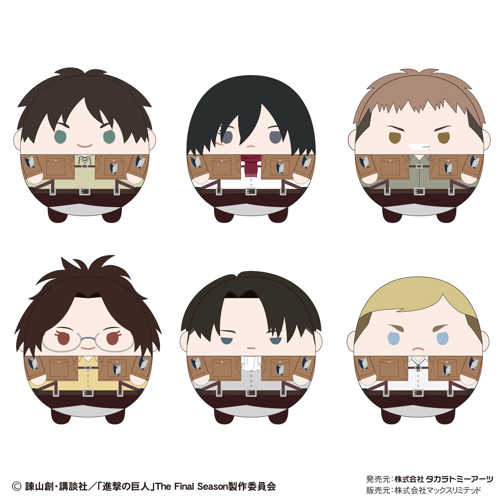 (🔴พร้อมส่ง) ATTACK ON TITAN fuwa kororin BOX SET ฟุวะโคโร่ริน แถมตัวพิเศษรีไวล์ ของแท้ 💯