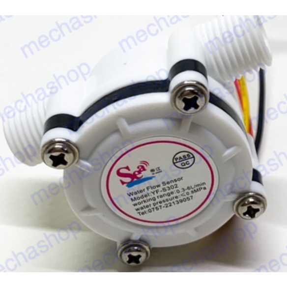 เซ็นเซอร์วัดอัตราการไหลของน้ำ Water Flow sensor1/4" Water flow sensor Flow meter YF-S302, 0.3-6L/min
