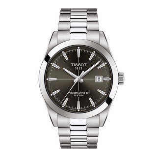 Tissot Gentleman Powermatic80Silicium ทิสโซต์ เจนเทิลแมน พาวเวอร์เมติค80 ซิลิเซียม สีเทาเงิน T1274071106101 นาฬิกาผู้ชาย