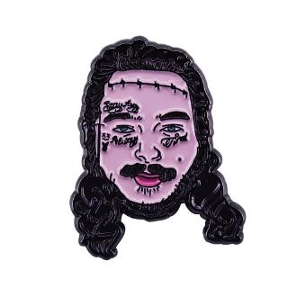 Post Malone badge rockstar music art jewelry gift for rap fan