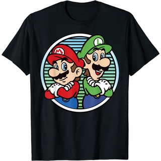 เสื้อยืด พิมพ์ลายกราฟฟิค Back To Back สําหรับ Nintendo Super Mario Luigi