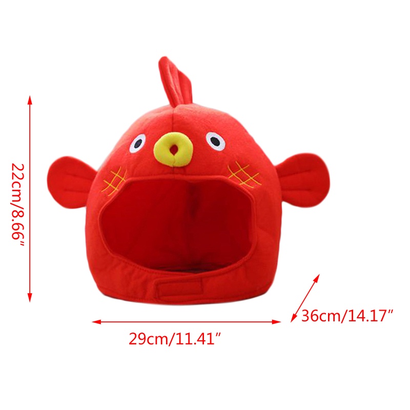 หมวกคอสเพลย์ รูปการ์ตูนปลาปักเป้าน่ารัก อุปกรณ์ประกอบฉาก สําหรับผู้ใหญ่ - รูปที่ 2