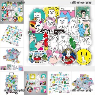 {sellbesteveryday} สติกเกอร์ RIPNDIP ลายระเบิด สําหรับติดตกแต่งกระเป๋าเดินทาง แล็ปท็อป สเก็ตบอร์ด 50 ชิ้น