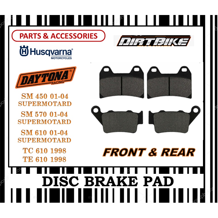 HUSQVARNA SM 450 SM 570 SM 610 TC610 TE 610 DIRT BIKE FR0NT & REAR DAYTONA TYPE