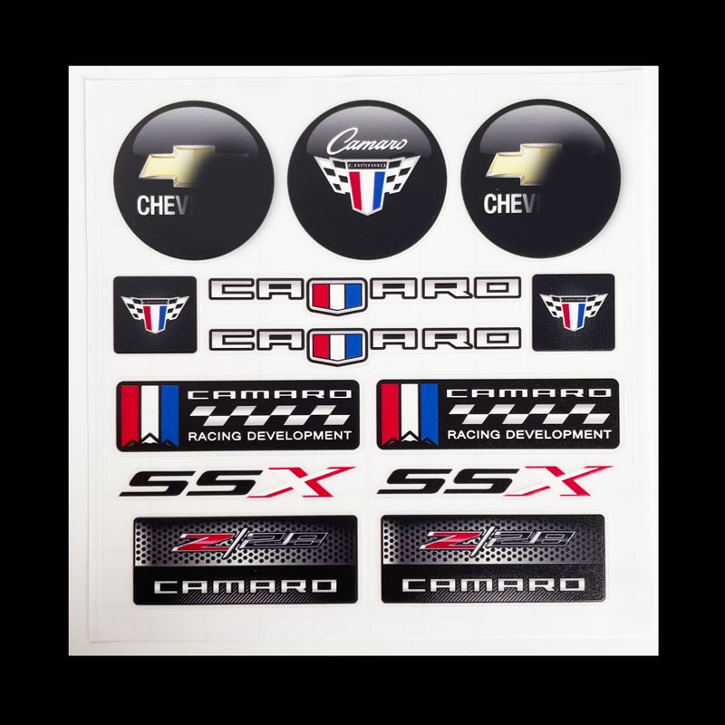 จัดแต่งทรงผมรถสติกเกอร์ภายนอก CAMARO ตราสัญลักษณ์รถหน้าต่างด้านข้าง Auto ด้านหลังหาง Trunk สําหรับ C