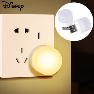 Disney 1Pc 5V 1W กระเป๋า Mini LED Light Night USB Plug Plug Power Bank ชาร์จ USB ไฟหนังสือขนาดเล็กรอบอ่าน Eye Protection