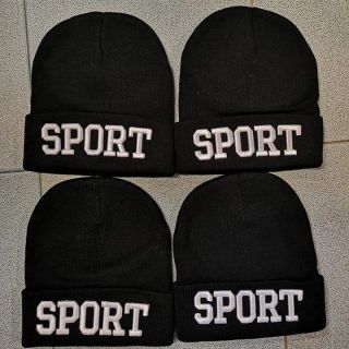 หมวกไหมพรม   สีดำsport