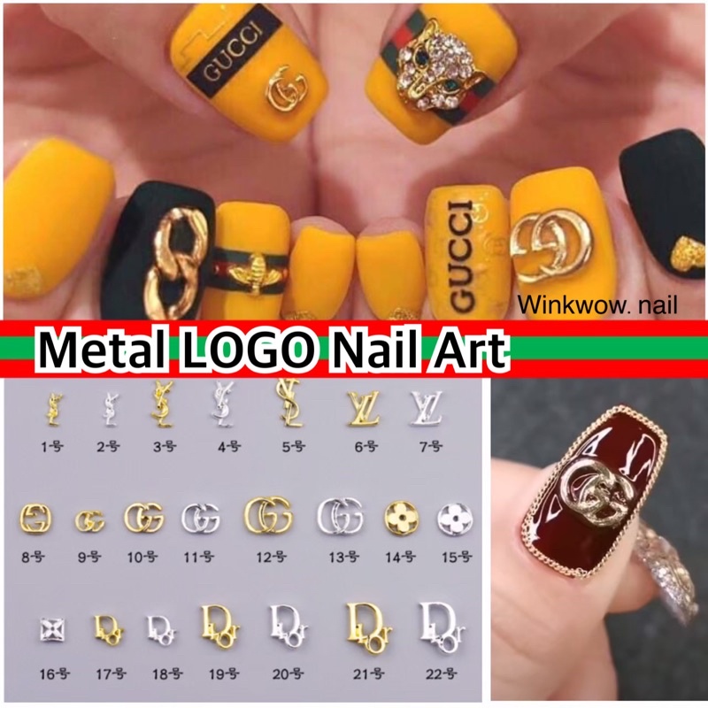 🔥อุปกรณ์ของติดเล็บ GG LV CC Dior โลโก้แต่งเล็บ โลโก้แบรนด์