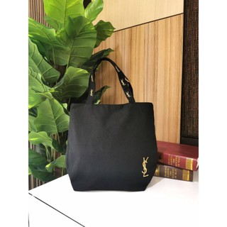 Yves Saint Laurent YSL Cosmetics Canvas Tote Bag with Zipper Gift With Purchase (GWP)แท้​💯​