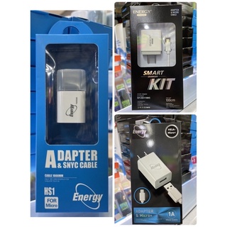 ชุดชาร์จซัมซุง ชุดชาร์จ1แอมป์ Energy ได้ทั้งหัวและสาย Adapter1A &amp; Micro สำหรับชาร์จโทรศัพท์รุ่นที่สายเป็นหัวMicro