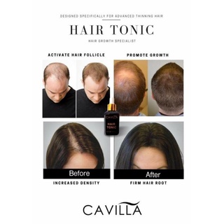 เซรั่มปลูกผม บำรุงหนังศีรษะ ลดผมร่วมผมบาง ช่วยให้ผมดกขึ้น CAVILLA HAIR  ขนาด 30 มล.