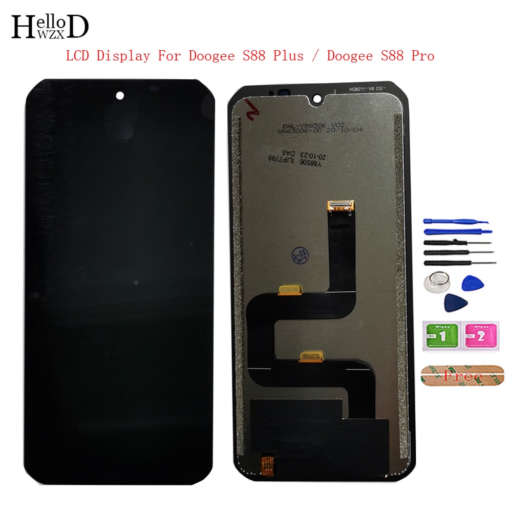6.3 Doogee S88 Plus จอแสดงผล LCD Digizer แผงหน้าจอสัมผัสสําหรับ Doogee S88 Pro ซ่อมโทรศัพท์มือถือ LC