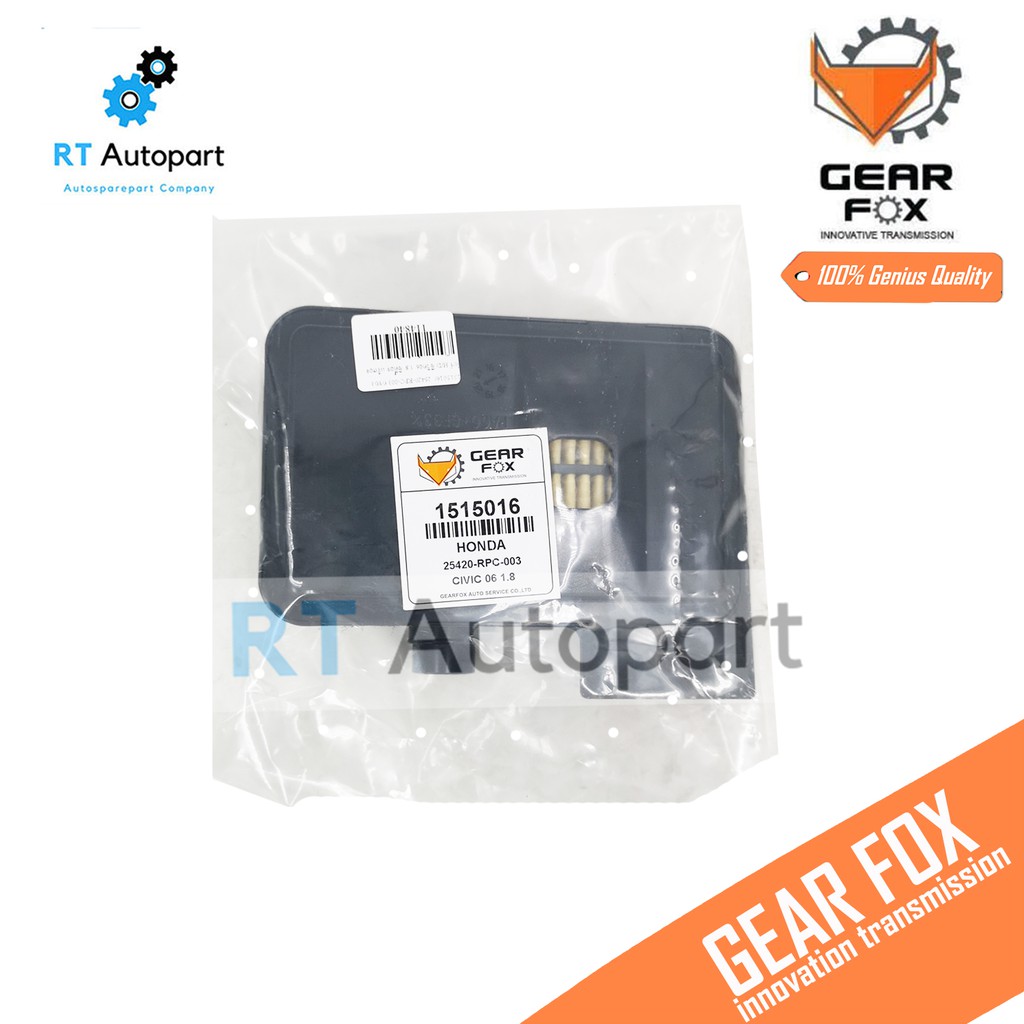 Gearfox (1ชิ้น) กรองเกียร์ ออโต้ Honda Civic FD ปี06-11 เครื่อง1.8 City GM2 Jazz GE ปี08-13 / 25420-