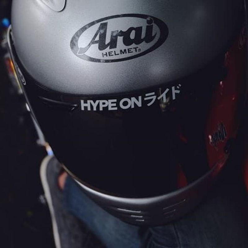 HYPEON HYPE บนสติกเกอร์ตัดหมวกกันน็อค VISOR