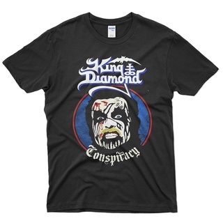 【100% cotton】พร้อมส่ง เสื้อยืดลําลอง แขนสั้น พิมพ์ลาย King Diamond Conspiracy คุณภาพสูง