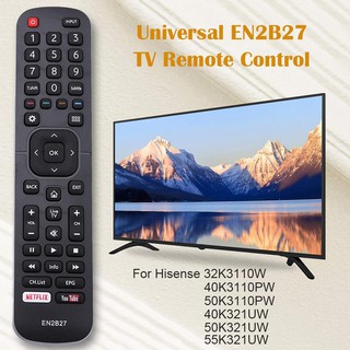 Universal EN2B27 TV Remote Control for Hisense 32K3110W 40K3110PW 50K3110PW