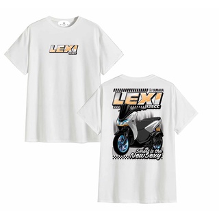 คอลูกเรือเสื้อยืดคอกลมเสื้อยืด ลาย YAMAHA LEXI ดัดแปลง สําหรับผู้ชาย และผู้หญิงผ้าฝ้ายแท้