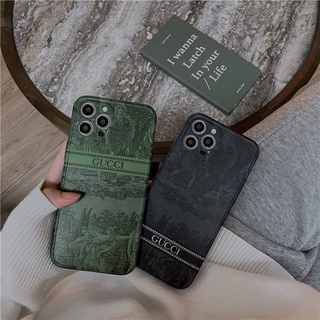 หรูหรา เคสไอโฟน เคส  Retro เคสหรูหรา G brand iphone 11/12 pro max case iPhone XSxr fall proof soft cover 7/8plus