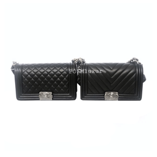 Chanel Boy 10 black caviar GHW / RHW