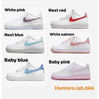 [พร้อมส่ง ใส่ตรงไซส์] NIKE AIR FORCE 1 (GS) WHITE/PINK GLAZE