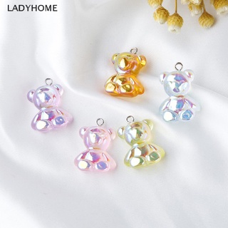 Ladyhome จี้รูปหมี สําหรับทําเครื่องประดับ สร้อยคอ สร้อยข้อมือ ต่างหู Diy 10 ชิ้น