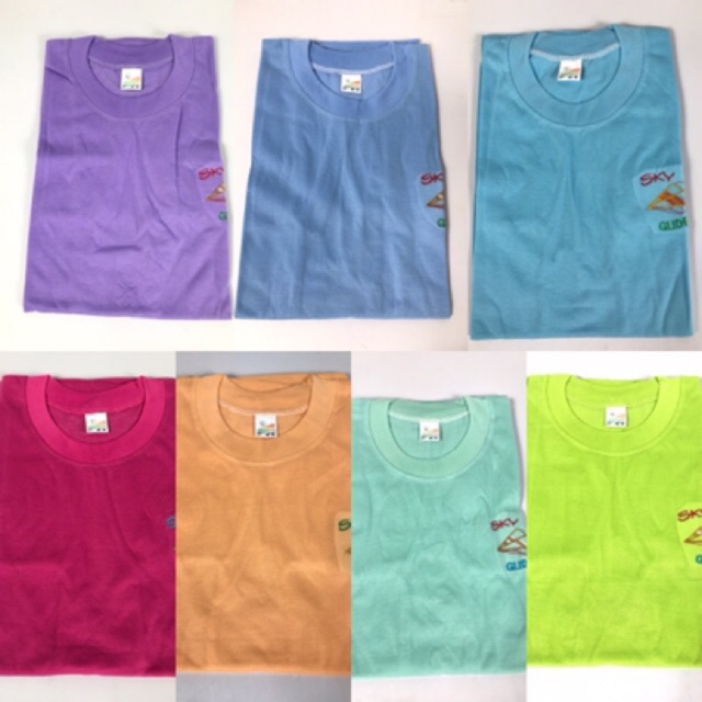 เสื้อยืดคอกลม แขนสั้น สีพื้น ตราเป็ด