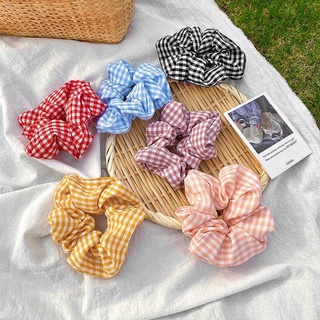 Korean hair tie lattice simple hair rope all-match rubber band women