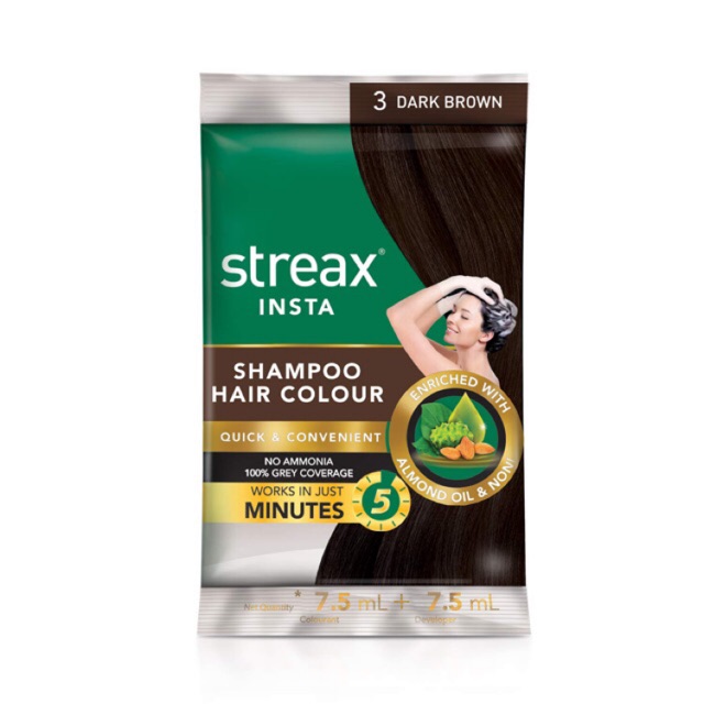 Streax insta shampoo hair color ชมพูเปลี่ยนสีผม