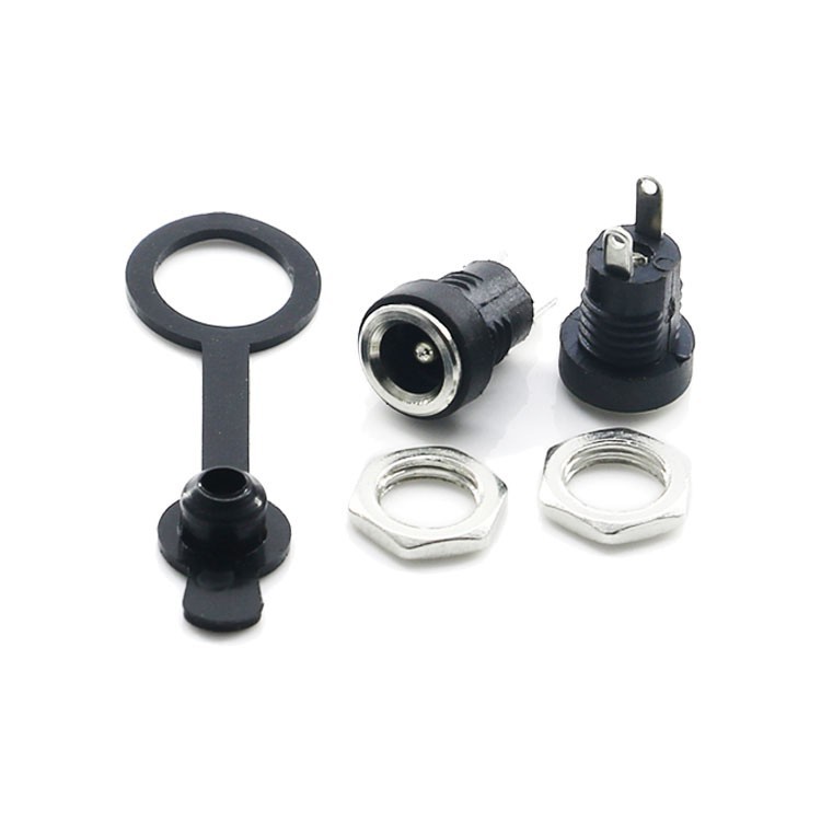 ◇❁◊[พร้อมส่ง] (5ชิ้น) DC Power Jack Plug Female Mount Connector Waterproof Cap ดีซีปลั๊กตัวเมียพร้อม
