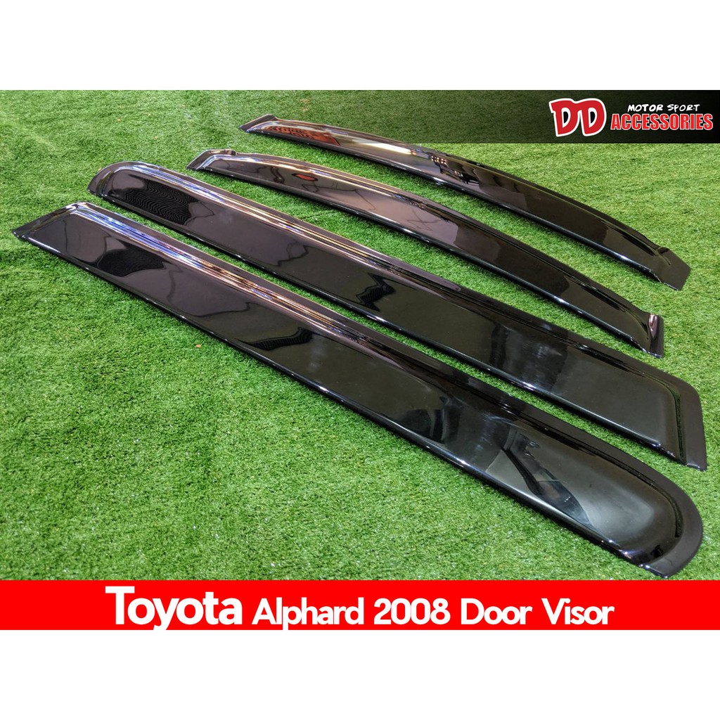 กันสาด Alphard Velfire 20 2009-2014 4 ชิ้น สีดำ