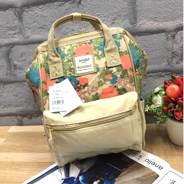 Anello Cotton backpack Flower pattern แท้💯 รวมส่ง💕