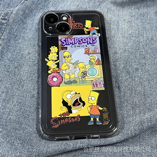 เคสโทรศัพท์มือถือแบบใส กันกระแทก ลาย Niche Simpson สําหรับ Iphone 14promax 13 XR 14x11 8plus