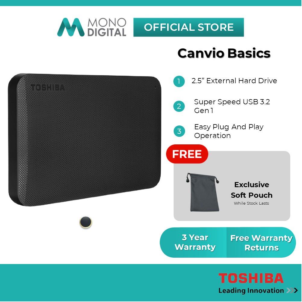 Toshiba External Hard Disk Canvio Basics /Canvio Ready Portable HDD USB 3.0 (500GB/1TB/2TB/4TB )