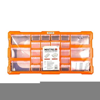 กล่องเครื่องมือช่าง กล่องเก็บอุปกรณ์ MATALL 22 ช่อง 90247 สีส้ม/สีดำ กล่องเครื่องมือ เครื่องมือช่างและฮาร์ดแวร์ TOOL BOX